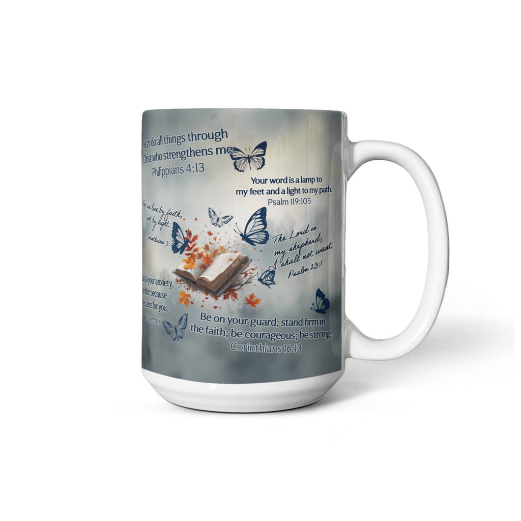 Bible Verses Coffee Mug, Christian Faith Gift