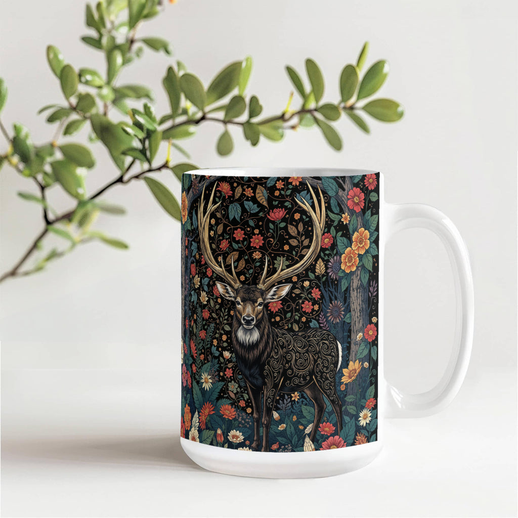 Deer In The Forest Coffee Mug, Nature Wildlife Gift