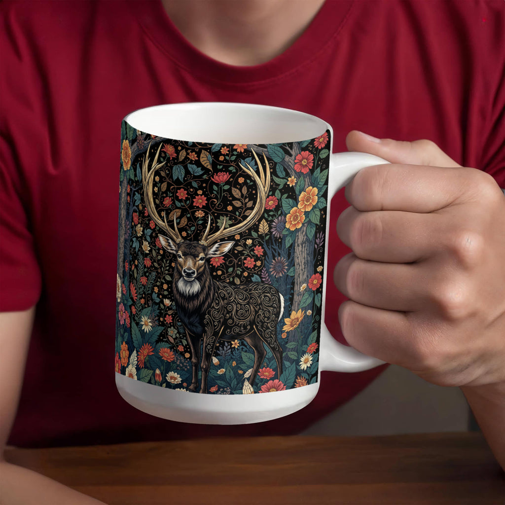 Deer In The Forest Coffee Mug, Nature Wildlife Gift