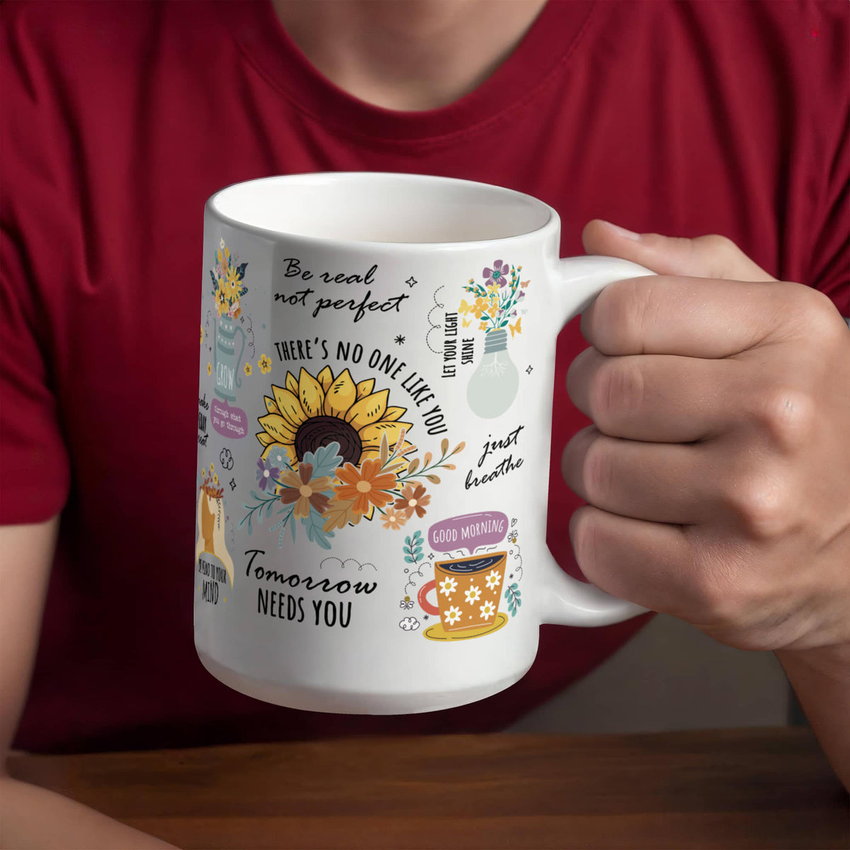 Positive Affirmation Coffee Mug, Motivational Gift For Her