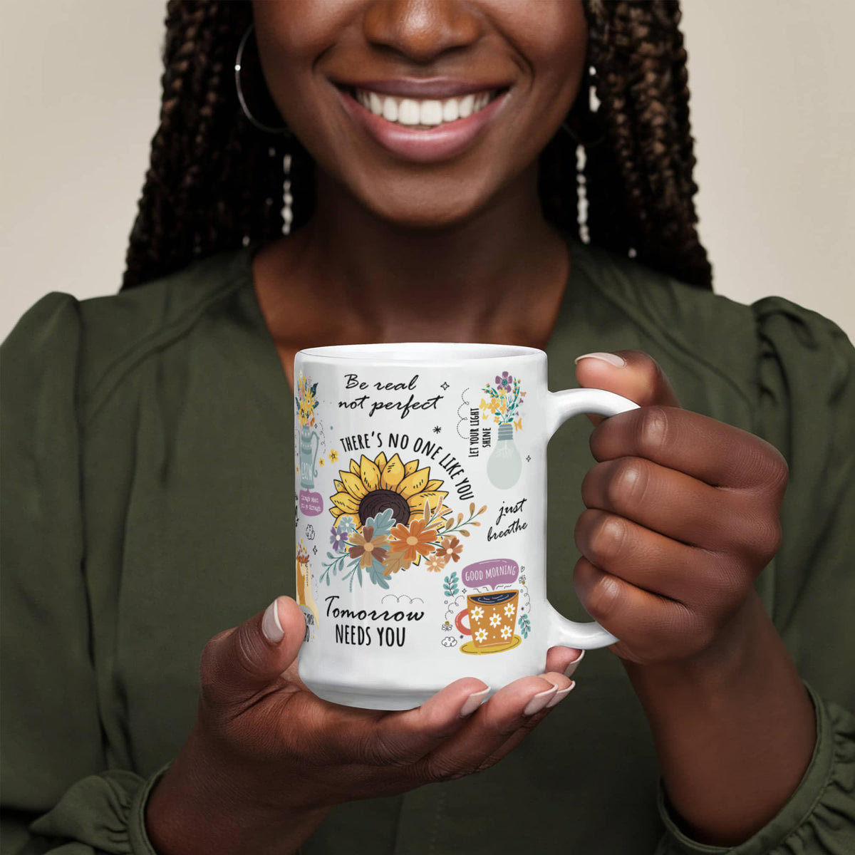 Positive Affirmation Coffee Mug, Motivational Gift For Her