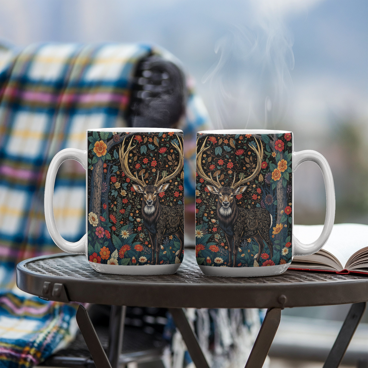 Deer In The Forest Coffee Mug, Nature Wildlife Gift