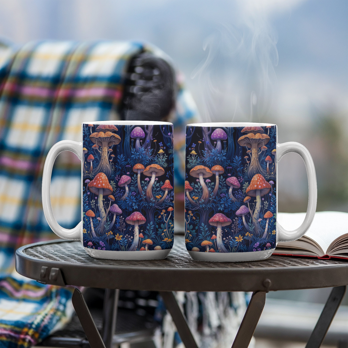 Mushroom Forest Coffee Mug, Cottagecore Nature Gift