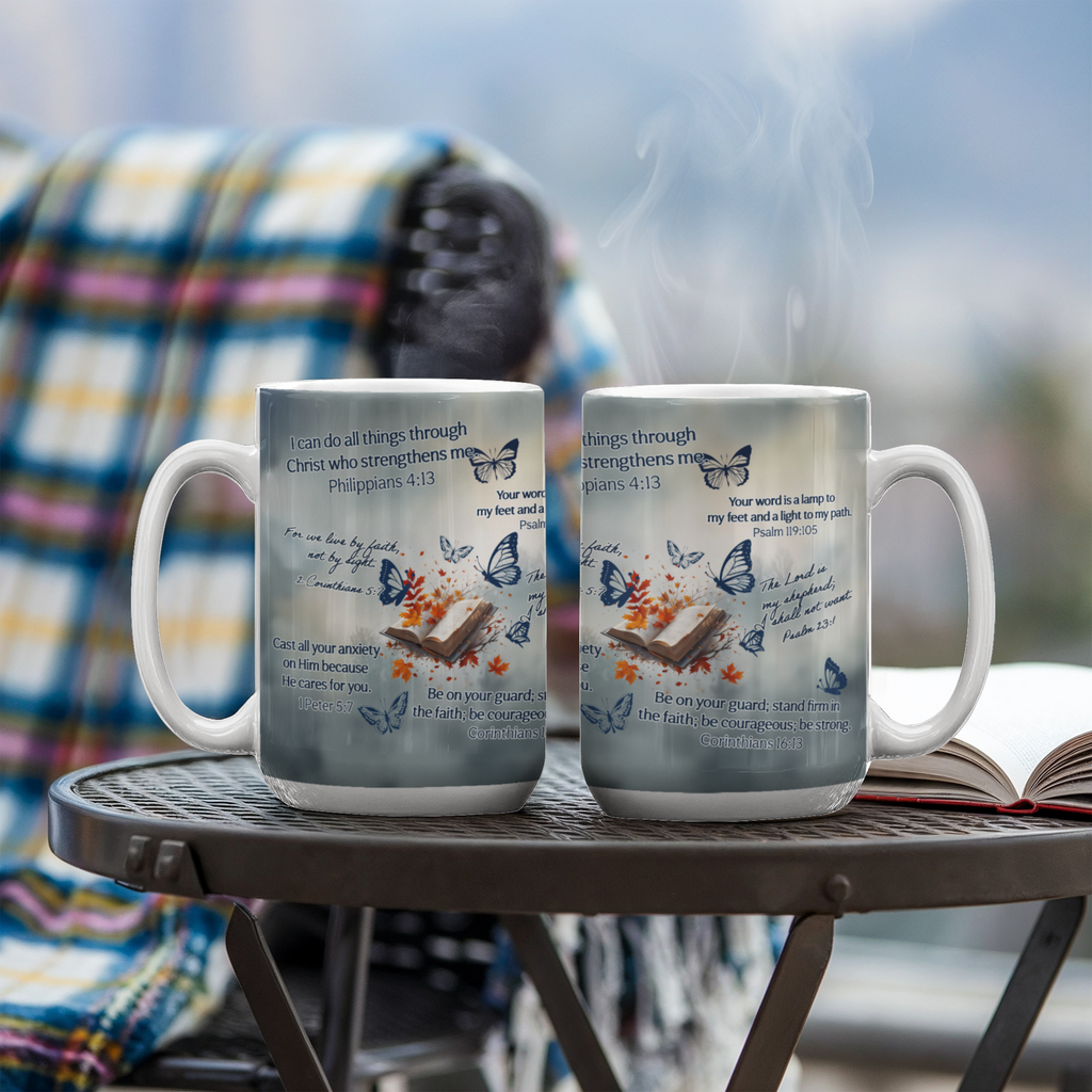 Bible Verses Coffee Mug, Christian Faith Gift