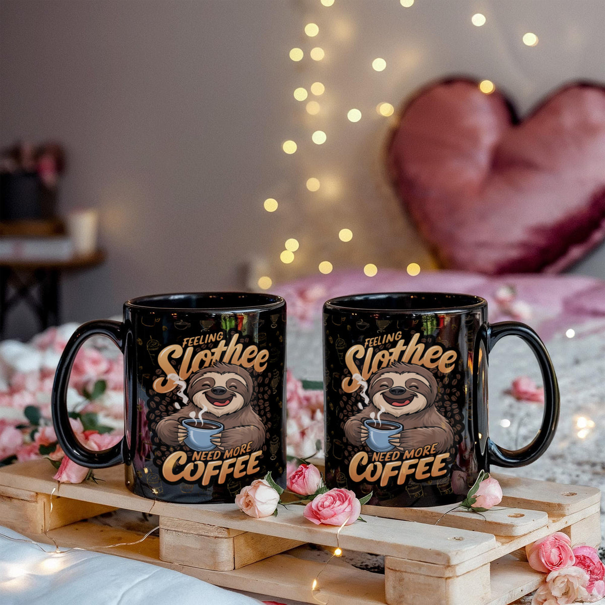Feeling Slothee Need More Coffee Mug, Funny Sloth Lover Gift
