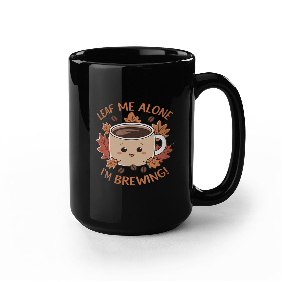 Leaf Me Alone I'm Brewing Coffee Mug, Funny Fall Gift