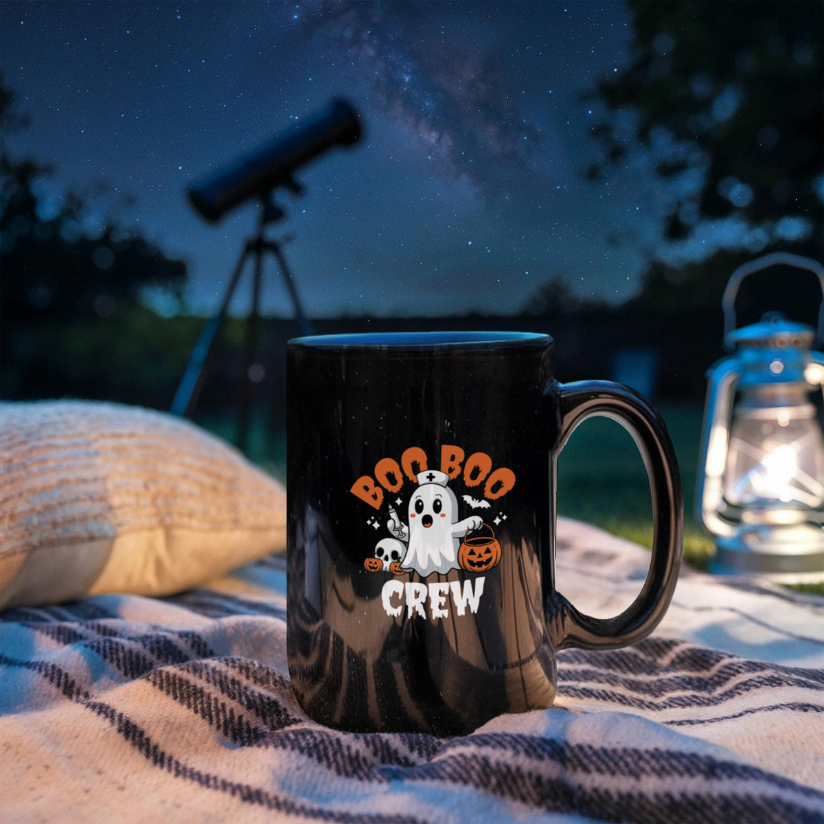 Boo Boo Crew Ghost Coffee Mug, Funny Halloween Gift