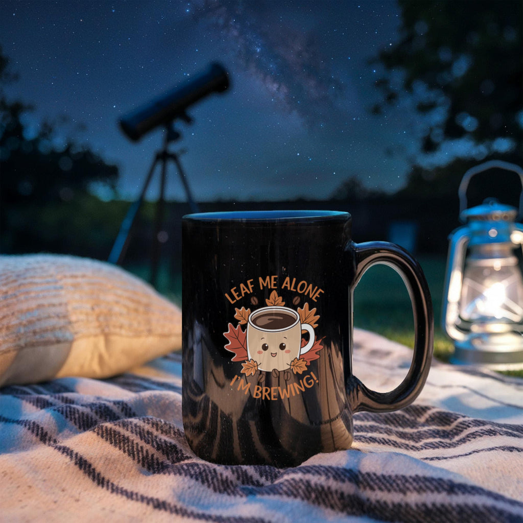 Leaf Me Alone I'm Brewing Coffee Mug, Funny Fall Gift