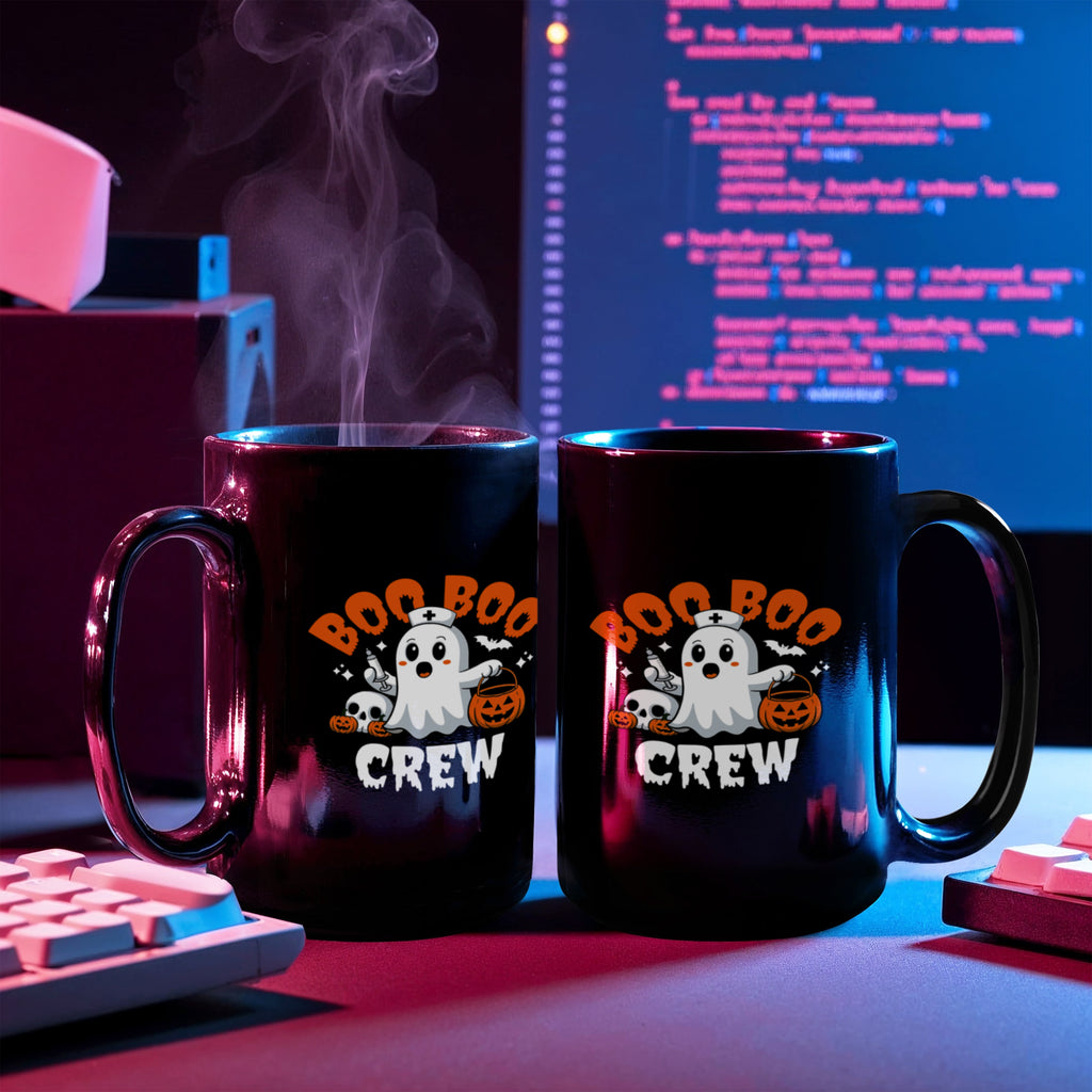 Boo Boo Crew Ghost Coffee Mug, Funny Halloween Gift