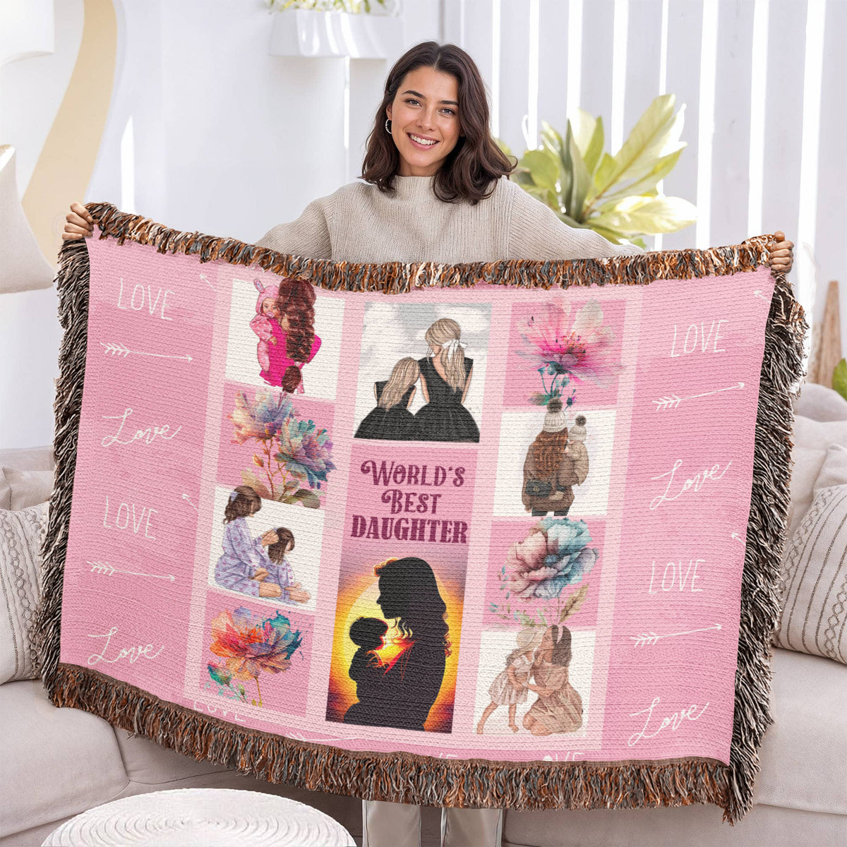 World's Best Daughter — Heirloom Woven Blanket