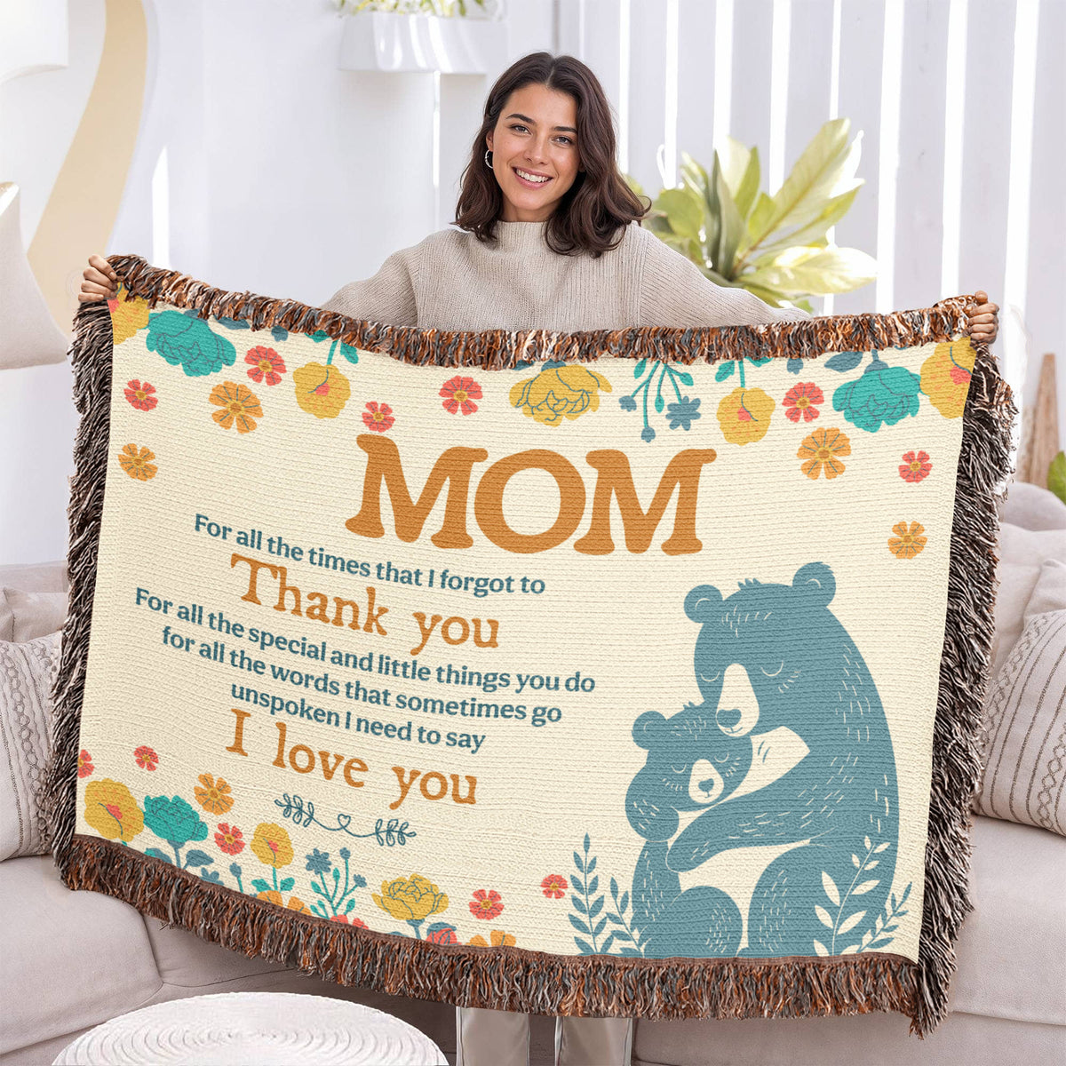Mom, For All The Times I Forgot To Thank You — Heirloom Woven Blanket