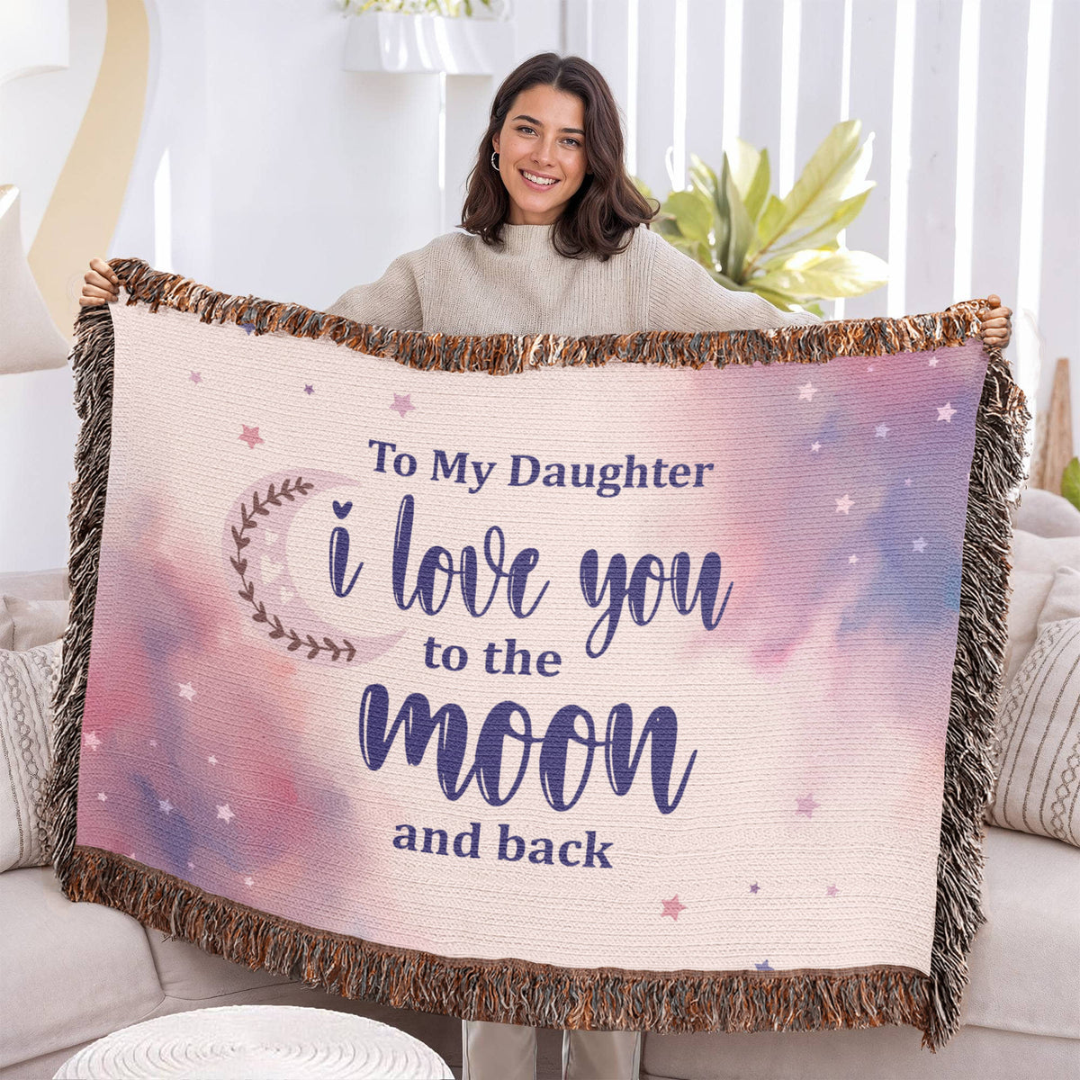 To My Daughter, Never Forget I Love You — Heirloom Woven Blanket