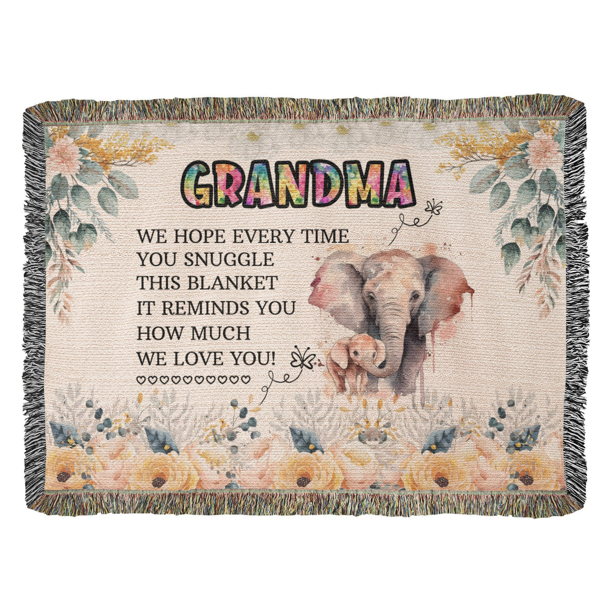 Grandma, We Hope Every Snuggle Reminds You — Heirloom Woven Blanket