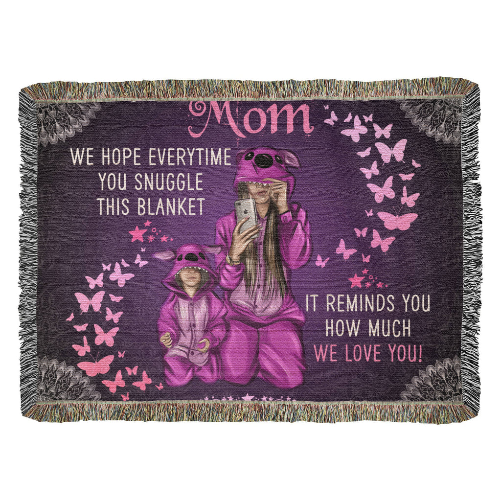 Grandpa, Feel Our Hugs (Sunflowers) — Heirloom Woven Blanket