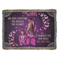 Grandpa, Feel Our Hugs (Sunflowers) — Heirloom Woven Blanket