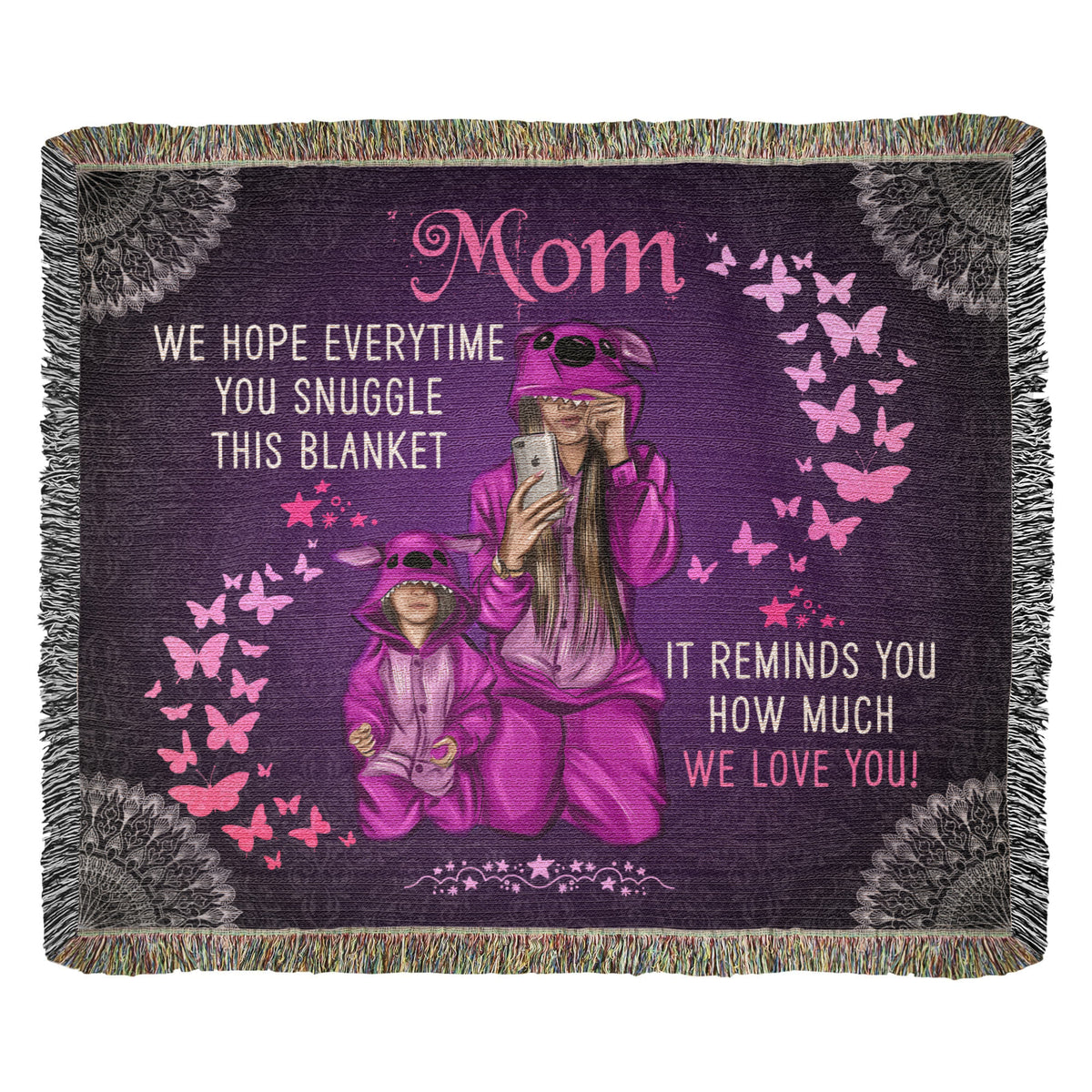 Grandpa, Feel Our Hugs (Sunflowers) — Heirloom Woven Blanket