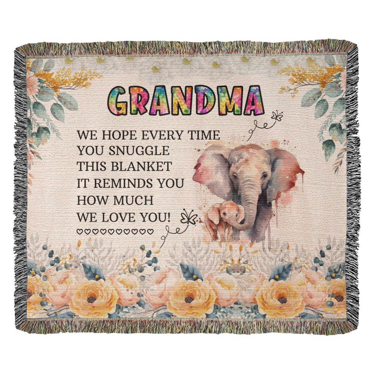 Grandma, We Hope Every Snuggle Reminds You — Heirloom Woven Blanket