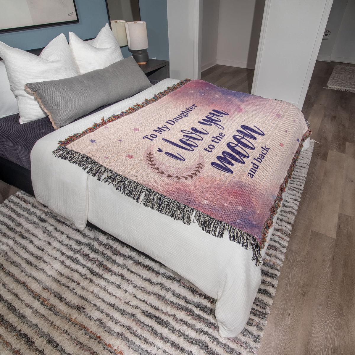 To My Daughter, Never Forget I Love You — Heirloom Woven Blanket