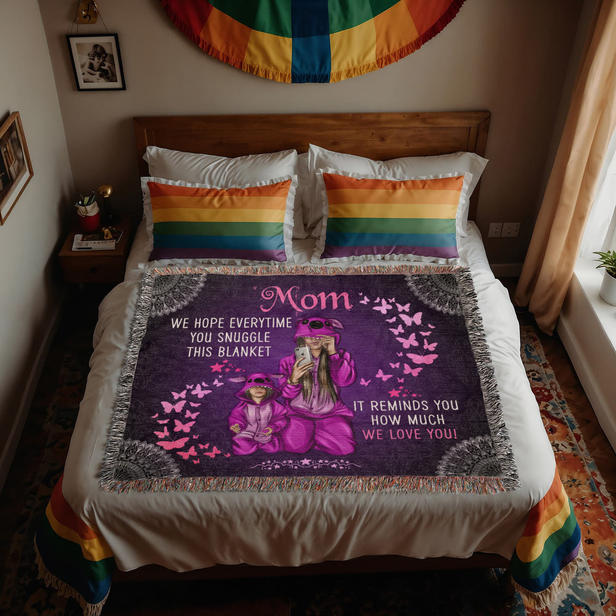 Grandpa, Feel Our Hugs (Sunflowers) — Heirloom Woven Blanket