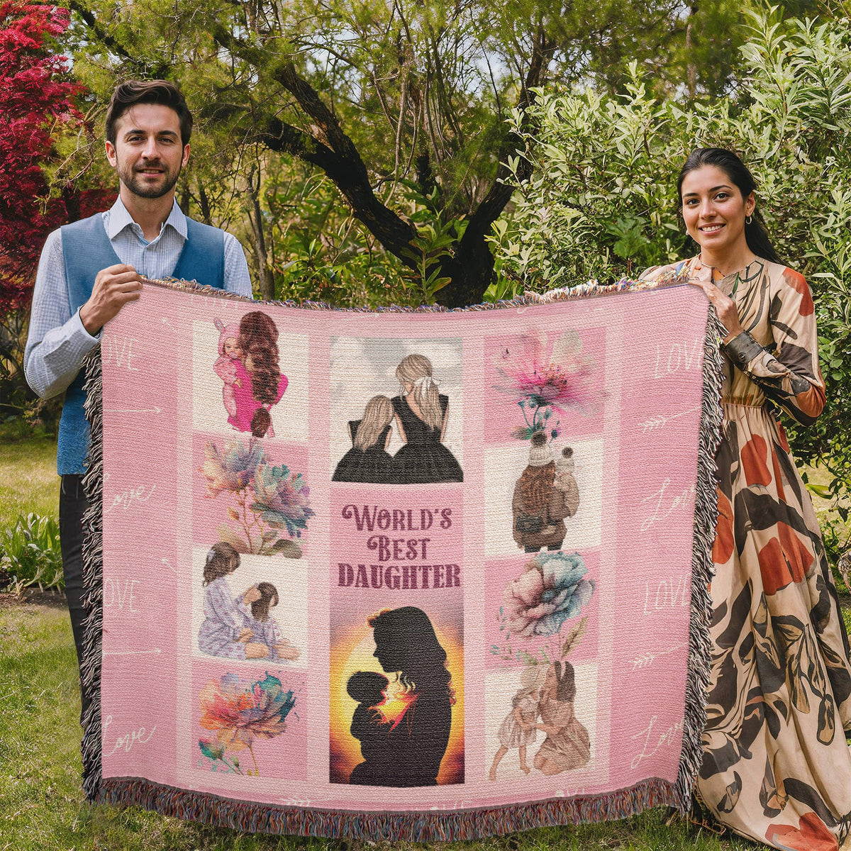 World's Best Daughter — Heirloom Woven Blanket