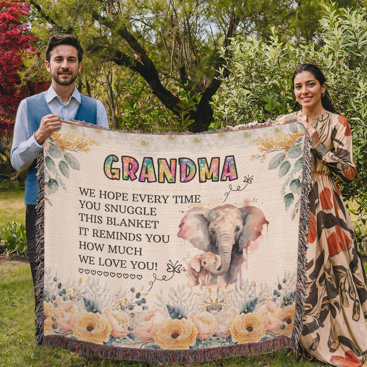 Grandma, We Hope Every Snuggle Reminds You — Heirloom Woven Blanket
