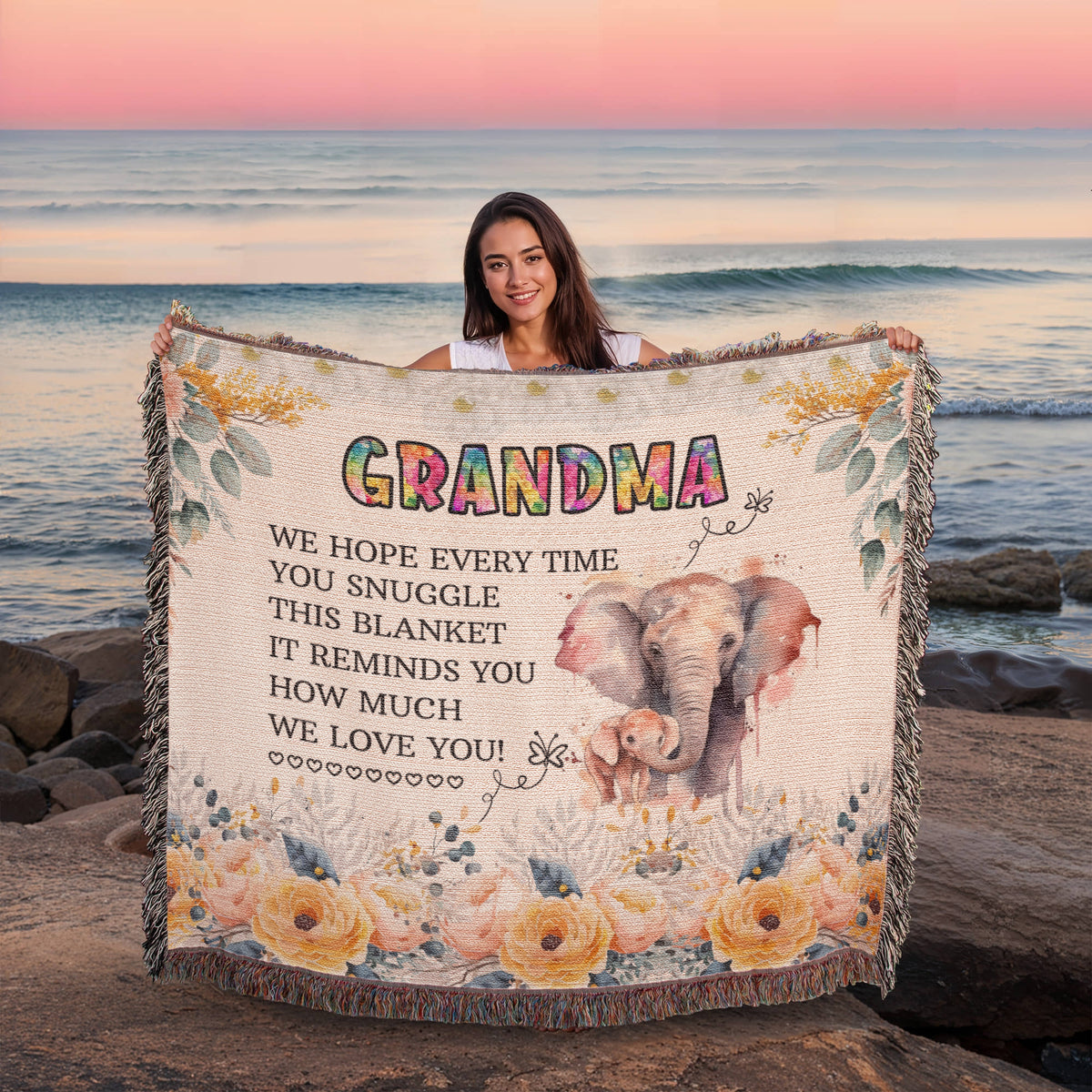 Grandma, We Hope Every Snuggle Reminds You — Heirloom Woven Blanket