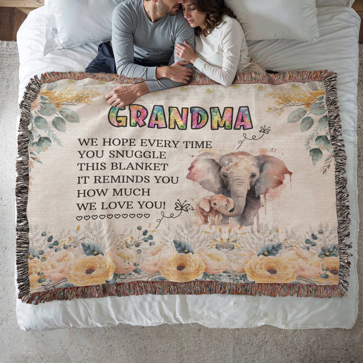 Grandma, We Hope Every Snuggle Reminds You — Heirloom Woven Blanket