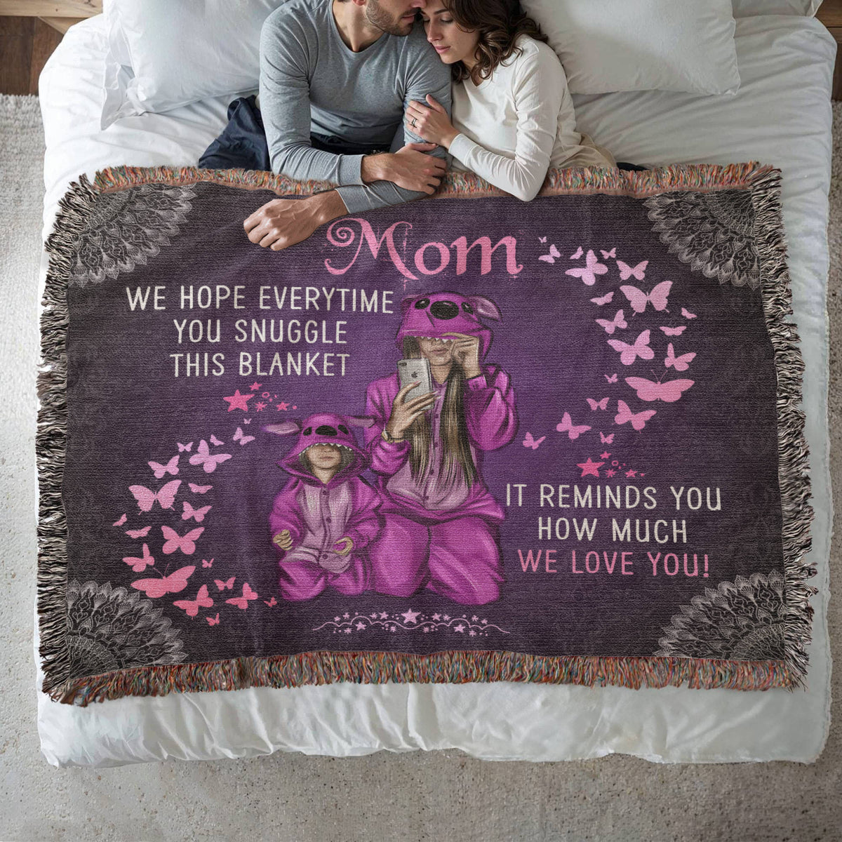 Grandpa, Feel Our Hugs (Sunflowers) — Heirloom Woven Blanket