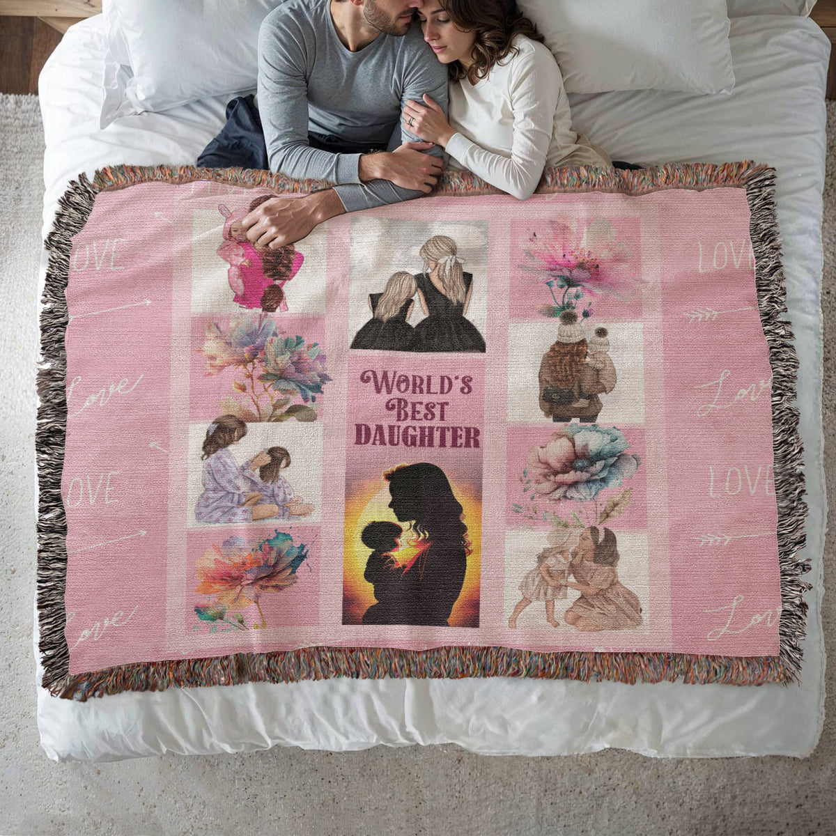 World's Best Daughter — Heirloom Woven Blanket