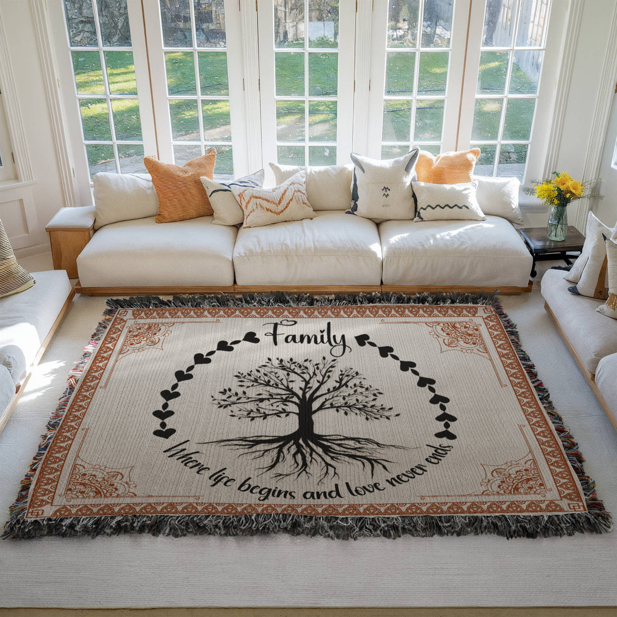 Family Tree, Where Life Begins — Heirloom Woven Blanket