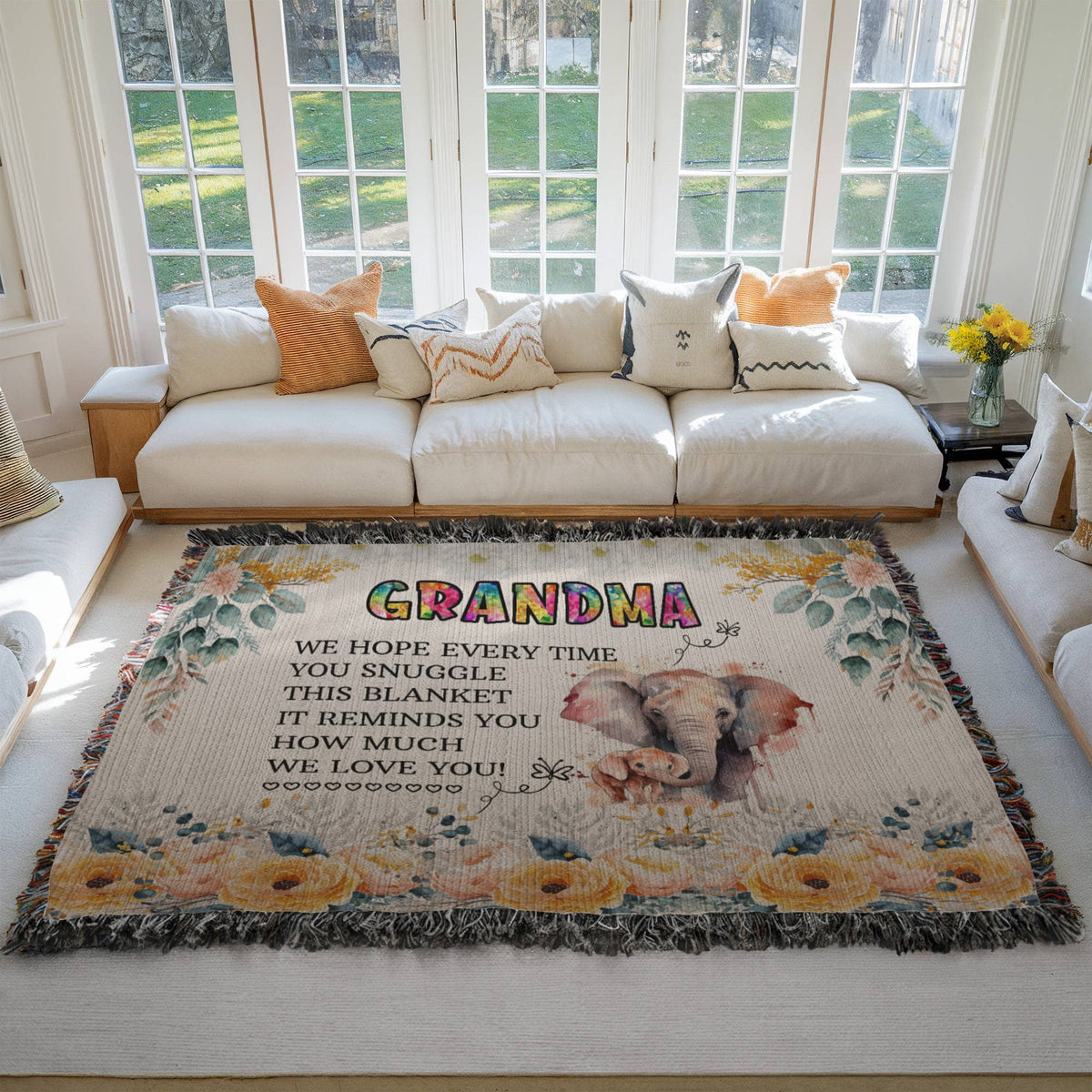 Grandma, We Hope Every Snuggle Reminds You — Heirloom Woven Blanket