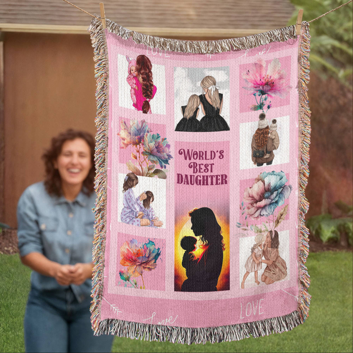 World's Best Daughter — Heirloom Woven Blanket