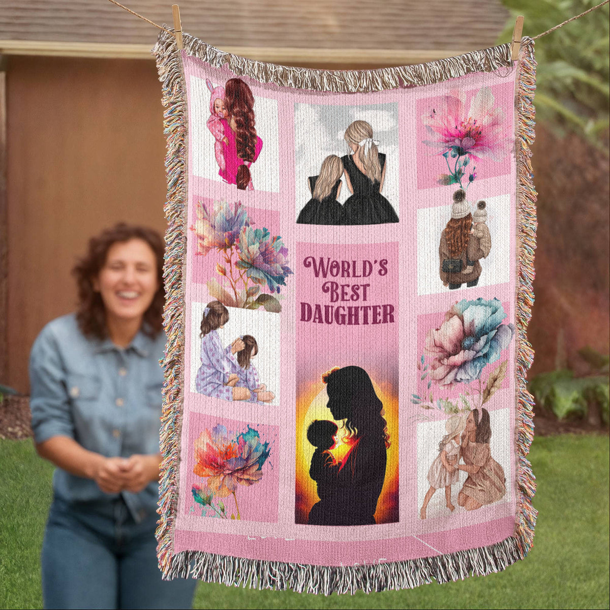To My Daughter, I Hugged This Blanket — Heirloom Woven Blanket