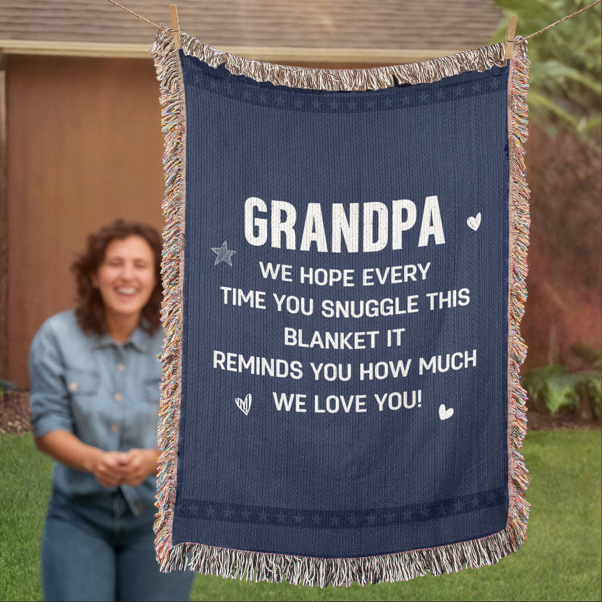 Grandpa, We Hope Every Snuggle Reminds You — Heirloom Woven Blanket