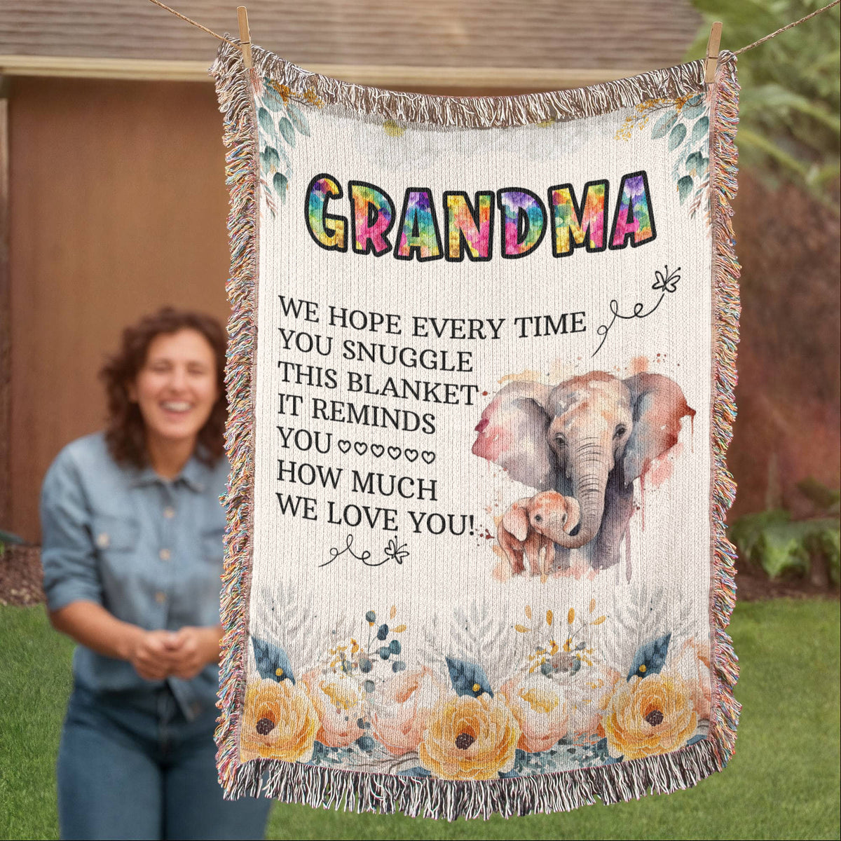Grandma, We Hope Every Snuggle Reminds You — Heirloom Woven Blanket