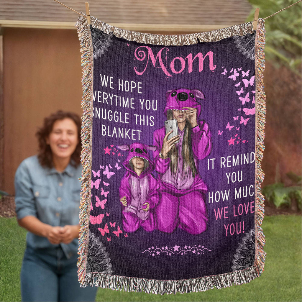 Grandpa, Feel Our Hugs (Sunflowers) — Heirloom Woven Blanket