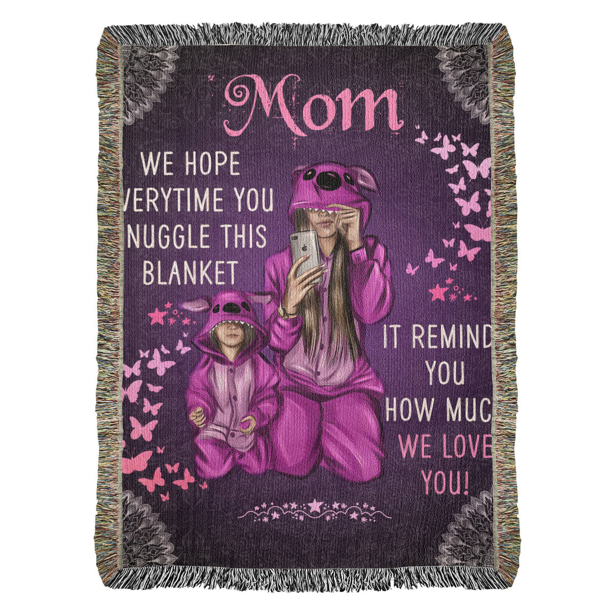 Grandpa, Feel Our Hugs (Sunflowers) — Heirloom Woven Blanket
