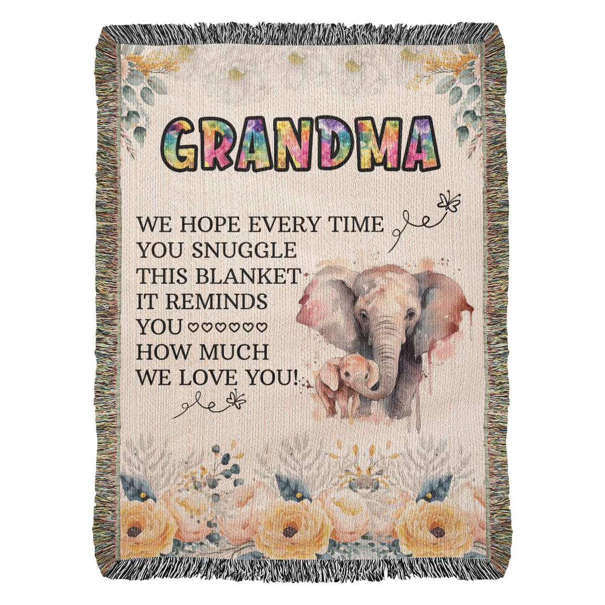 Grandma, We Hope Every Snuggle Reminds You — Heirloom Woven Blanket
