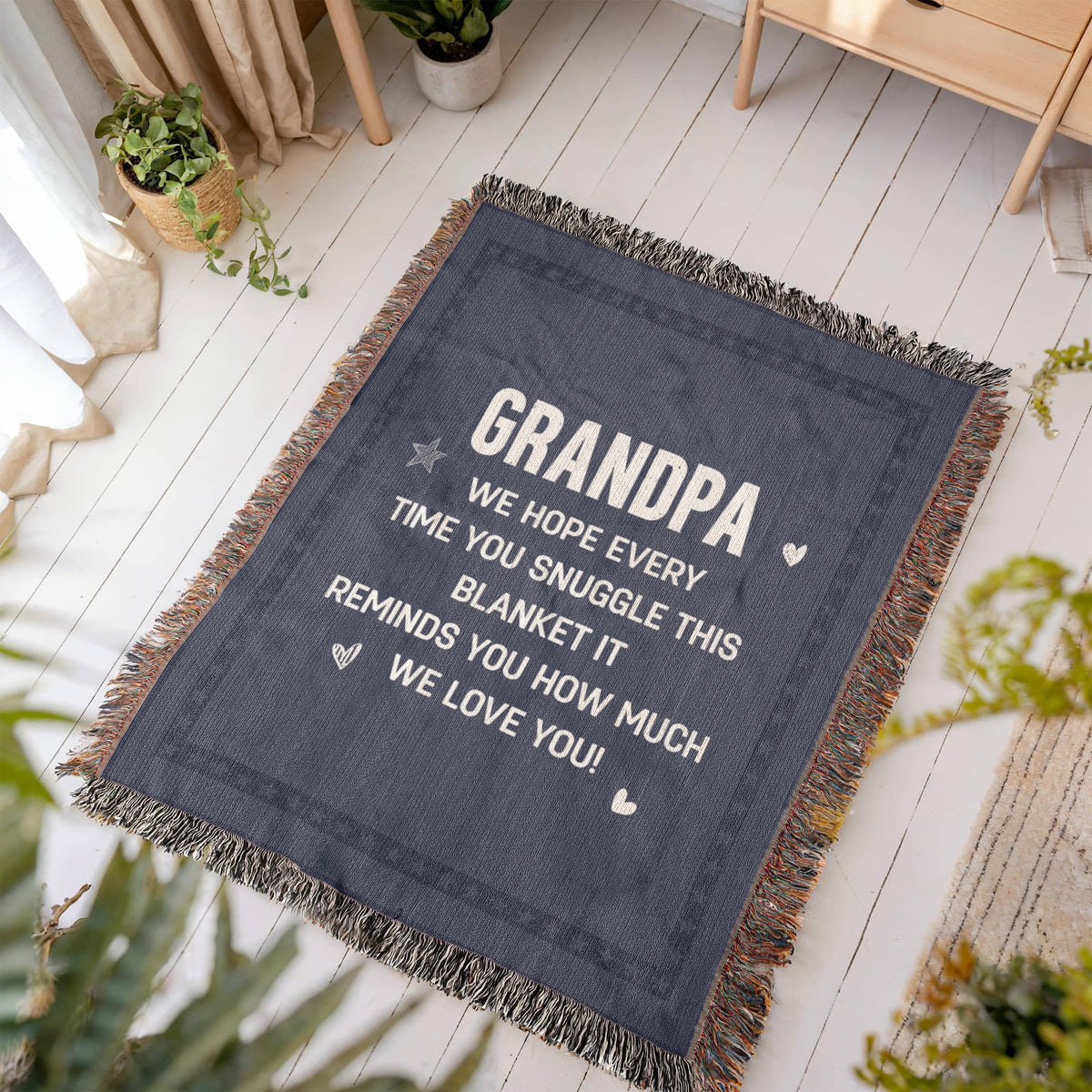 Grandpa, We Hope Every Snuggle Reminds You — Heirloom Woven Blanket