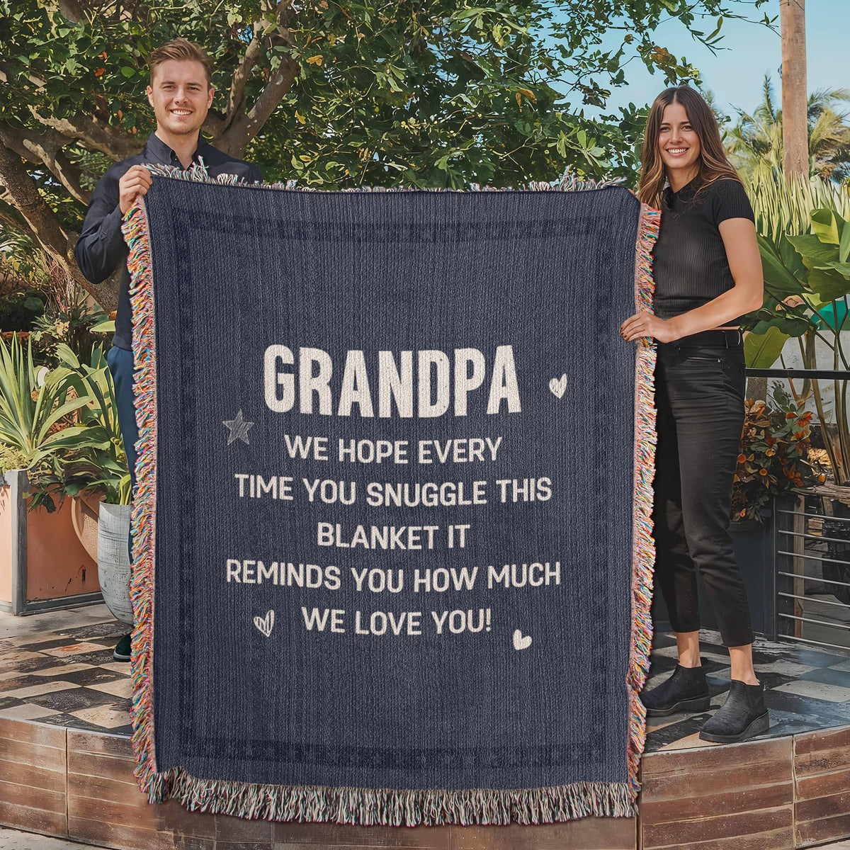Grandpa, We Hope Every Snuggle Reminds You — Heirloom Woven Blanket