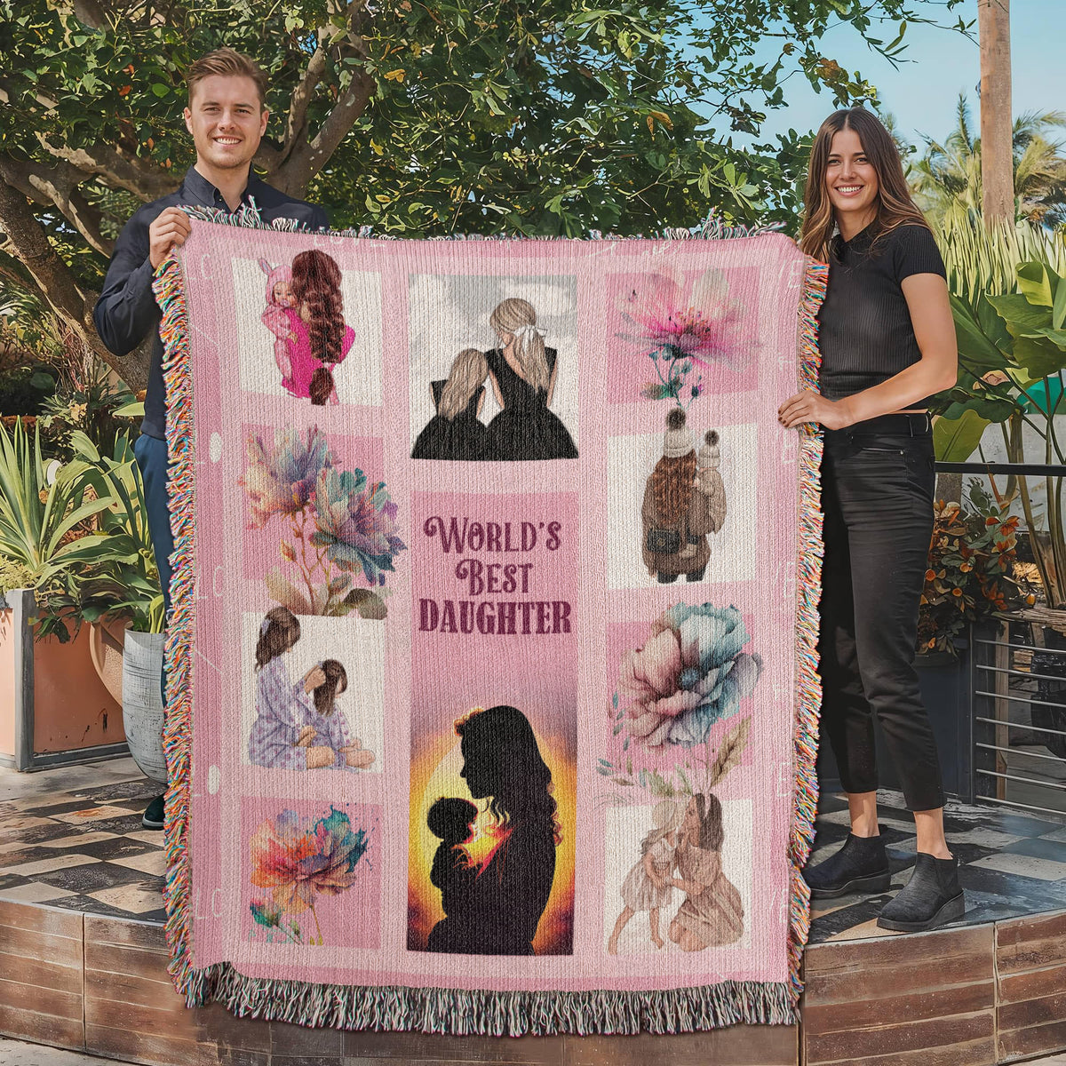 World's Best Daughter — Heirloom Woven Blanket