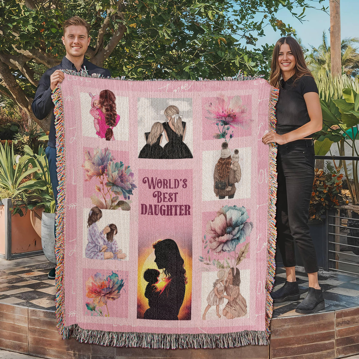 To My Daughter, I Hugged This Blanket — Heirloom Woven Blanket