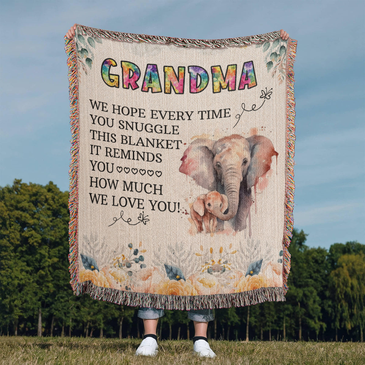 Grandma, We Hope Every Snuggle Reminds You — Heirloom Woven Blanket