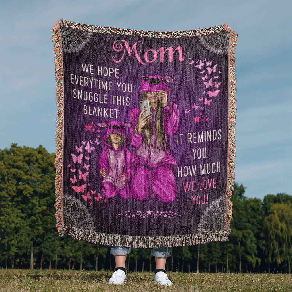 Grandpa, Feel Our Hugs (Sunflowers) — Heirloom Woven Blanket