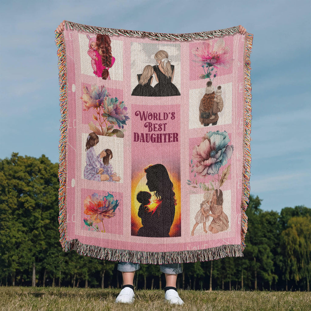 World's Best Daughter — Heirloom Woven Blanket