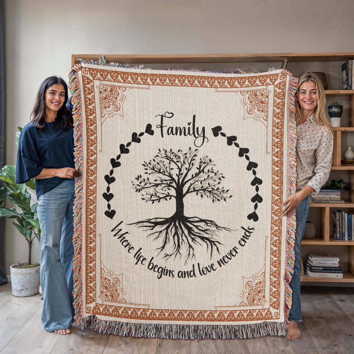 Family Tree, Where Life Begins — Heirloom Woven Blanket