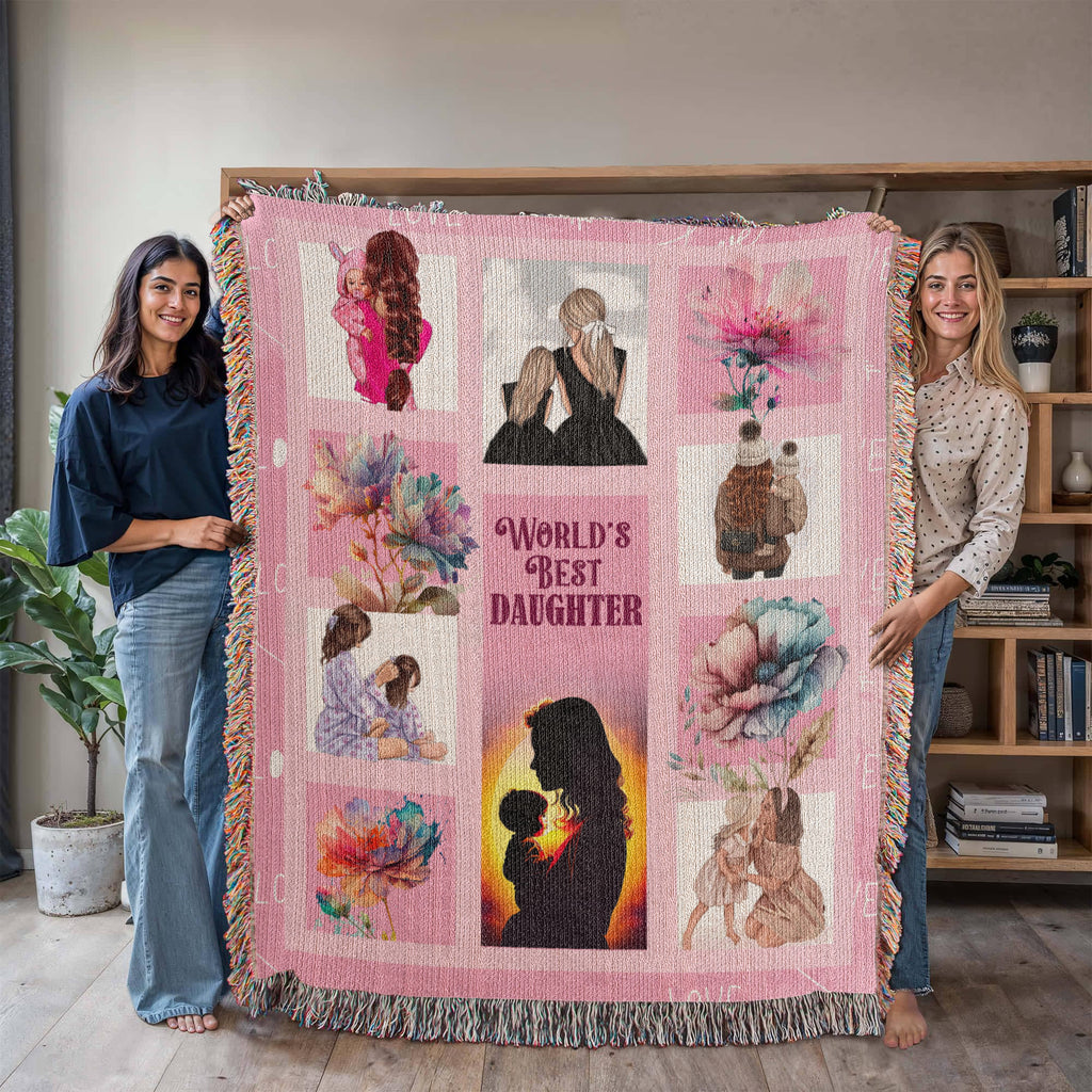 World's Best Daughter — Heirloom Woven Blanket