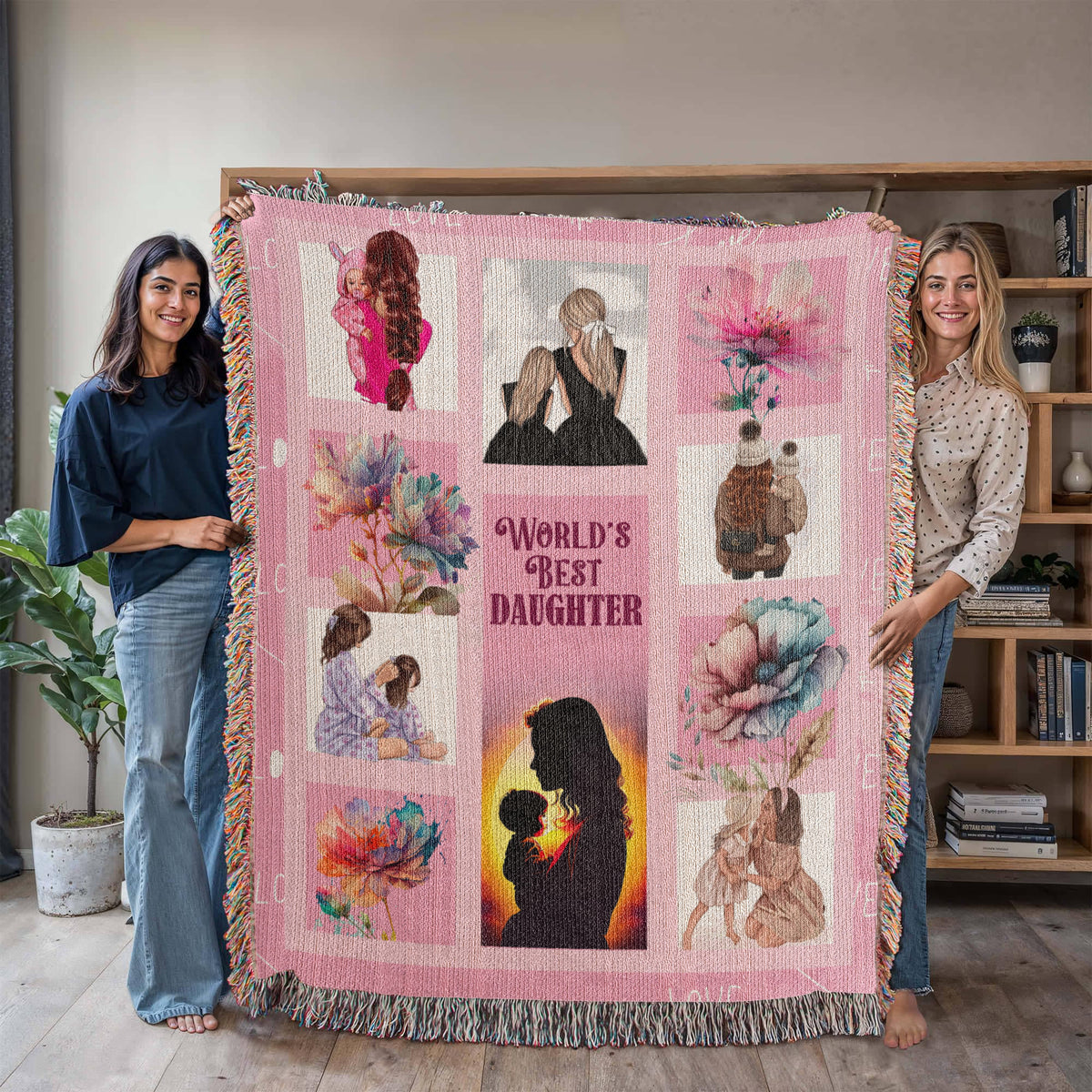 World's Best Daughter — Heirloom Woven Blanket