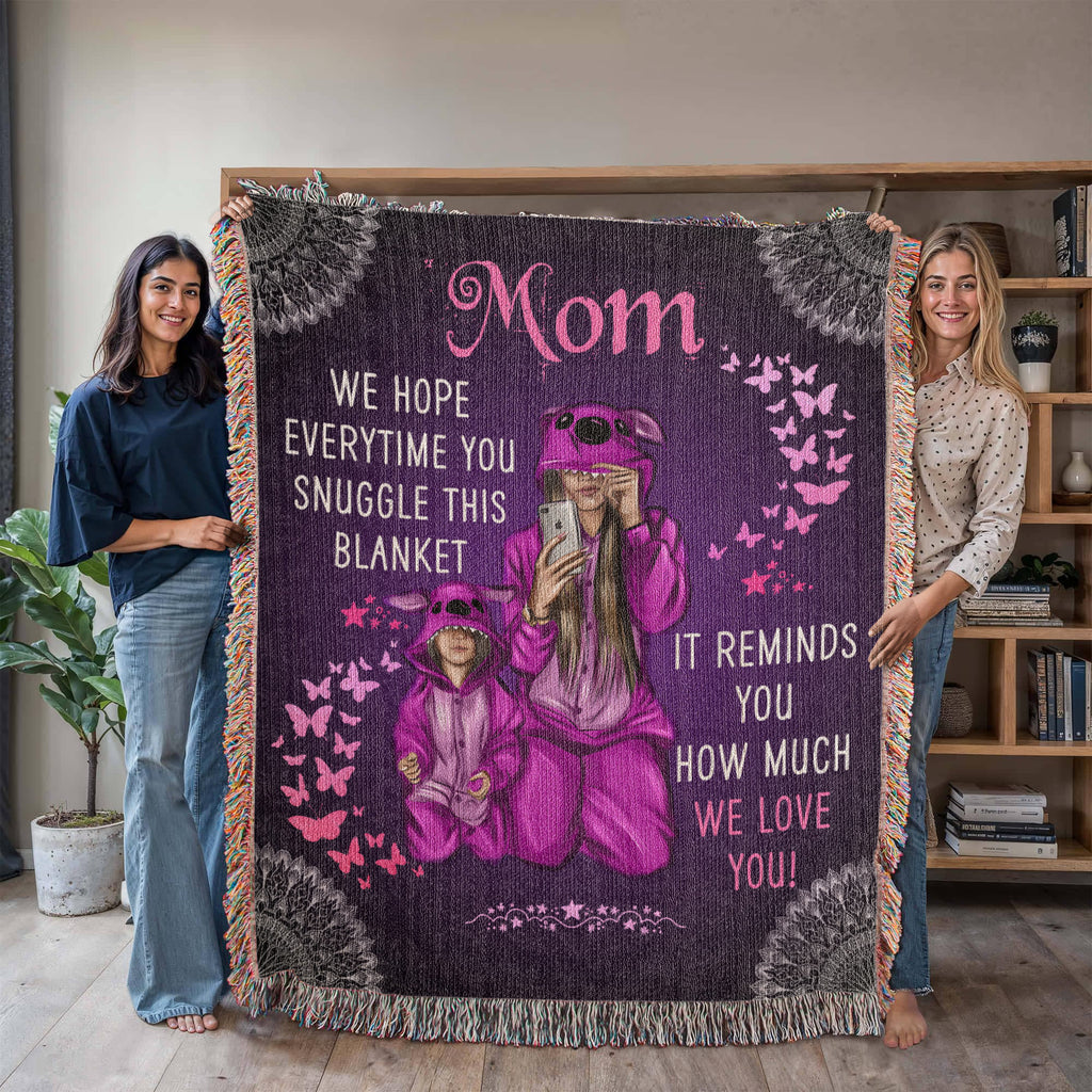 Grandpa, Feel Our Hugs (Sunflowers) — Heirloom Woven Blanket