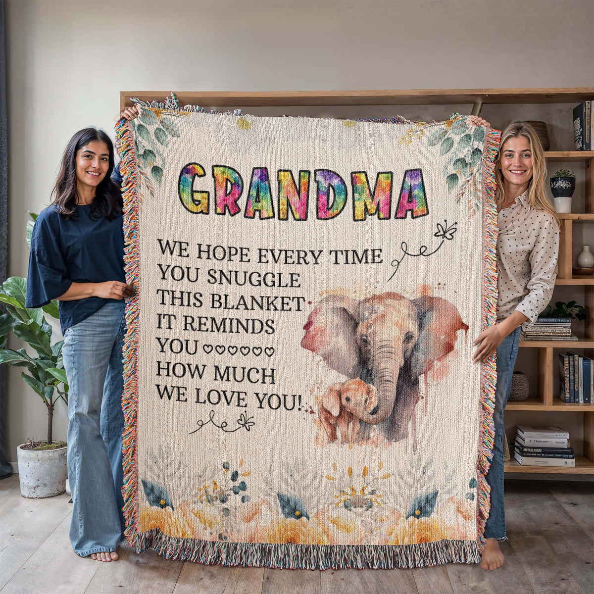 Grandma, We Hope Every Snuggle Reminds You — Heirloom Woven Blanket